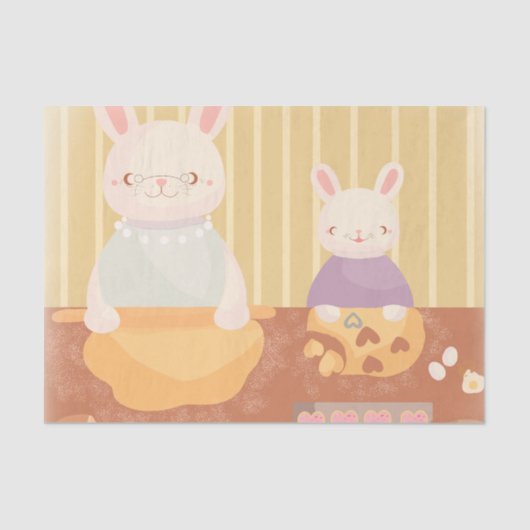 Grandma Baking Cookies 薄葉紙 (正面)