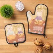 Grandma Baking Cookies 鍋つかみ&鍋敷きセット (トップダウン)