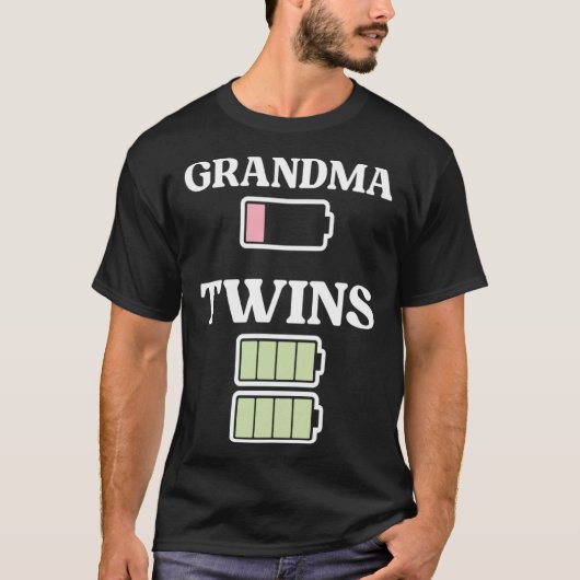 Grandma Battery Twin Grandma Of Twins Twin Grandmo Tシャツ (正面)