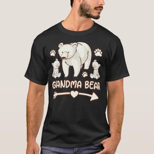 grandma bear shirt for women, grandma bear 2 cub s tシャツ (正面)