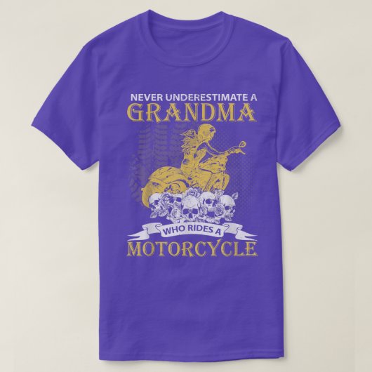 Grandma Biker Motorcycle Motocross Off-Roading Bik Tシャツ (デザイン正面)