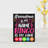 Grandma Bingo Player Funny Bingo Quote Design  カード (黄色い花)