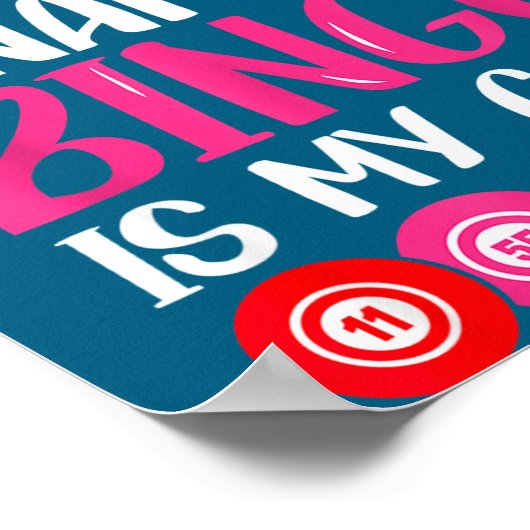 Grandma Bingo Player Funny Bingo Quote Design  ポスター (角)