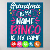 Grandma Bingo Player Funny Bingo Quote Design  ポスター (正面)