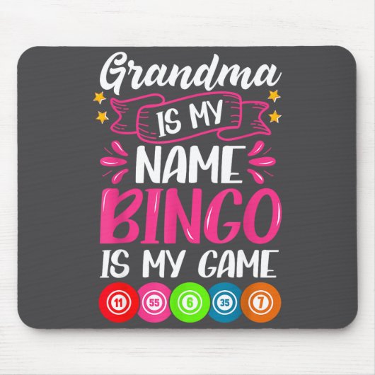 Grandma Bingo Player Funny Bingo Quote Design  マウスパッド (正面)