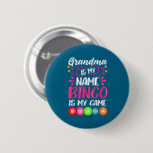 Grandma Bingo Player Funny Bingo Quote Design  缶バッジ (正面&裏面)