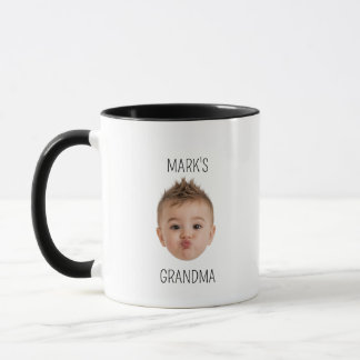 Grandma Birthday, Baby Face Dady Gift, Custom Face マグカップ
