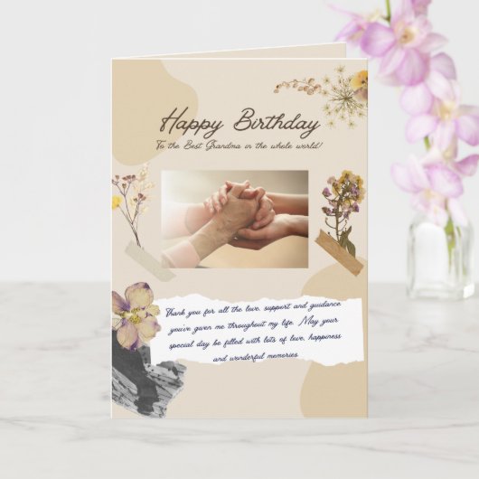Grandma birthday card カード (蘭)