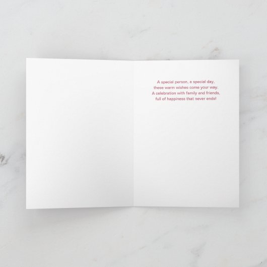 Grandma Birthday Pink Chrysanthemums カード (内部)