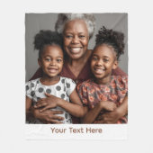 Grandma Blanket Personalized Fleece Cozy Gift Idea フリースブランケット (正面)