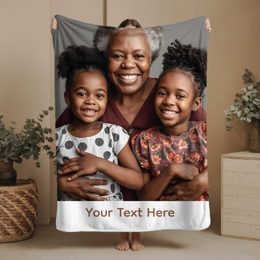 Grandma Blanket Personalized Sherpa Cozy Gift Idea シェルパブランケット