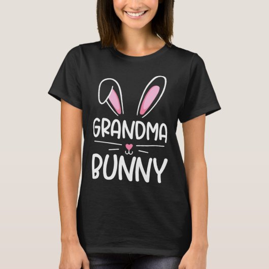 Grandma Bunny Happy Easter Day Men Women Matching  Tシャツ (正面)
