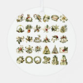 Grandma Christmas Ornament With a Baby Sonogram メタルオーナメント (裏面)