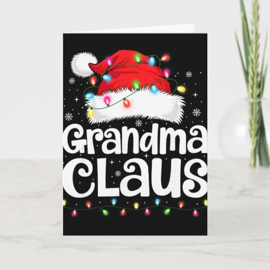 Grandma Claus Matching Family Christmas Funny Xmas カード (正面)