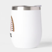 Grandma cute rainbow black &white Water Bottle (左面)