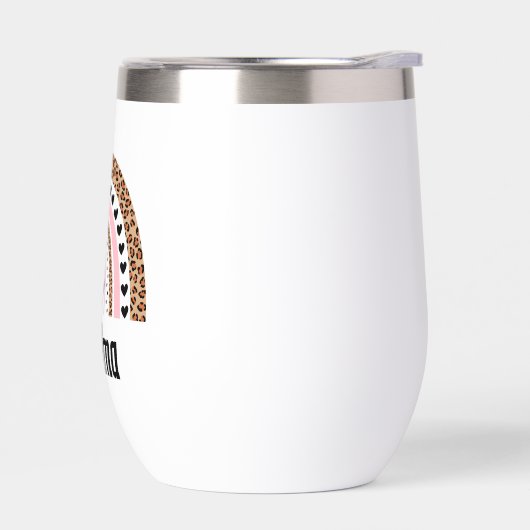 Grandma cute rainbow black &white Water Bottle (左面)