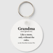 Grandma Definition Like Mom Without Rules Funny Gr キーホルダー (正面)
