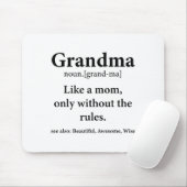 Grandma Definition Like Mom Without Rules Funny Gr マウスパッド (マウス)