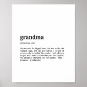 Grandma Definition Poster | Dictionary Style ポスター (正面)