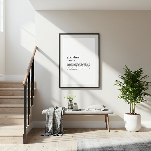 Grandma Definition Poster | Dictionary Style ポスター