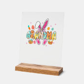 Grandma Easter Grandma Coquette Bunny Ears Eggs Ba アクリルサイン (傾斜)