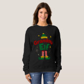 Grandma Elf Festive Family Pajama Top スウェットシャツ (正面フル)