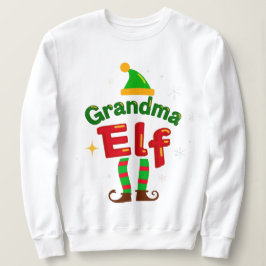 Grandma Elf Festive Family Pajama Top スウェットシャツ