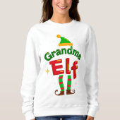 Grandma Elf Festive Family Pajama Top スウェットシャツ (正面)