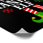 Grandma Elf Funny Matching Family Christmas Pajama ポスター (角)