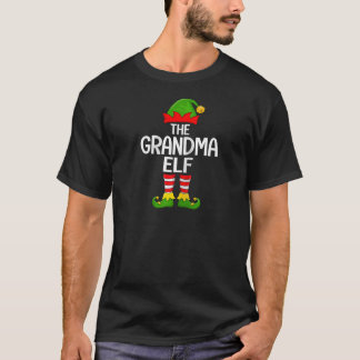 Grandma Elf Xmas Matching Family Elf Squad Christm Tシャツ