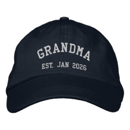 Grandma Est. 2026 Custom Embroidered Hat 刺繍入りキャップ