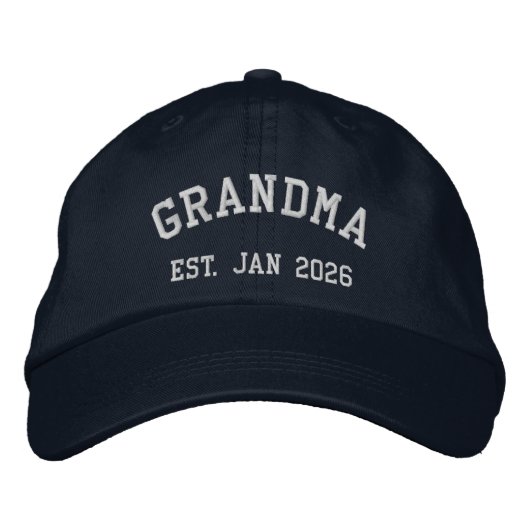 Grandma Est. 2026 Custom Embroidered Hat 刺繍入りキャップ (正面)