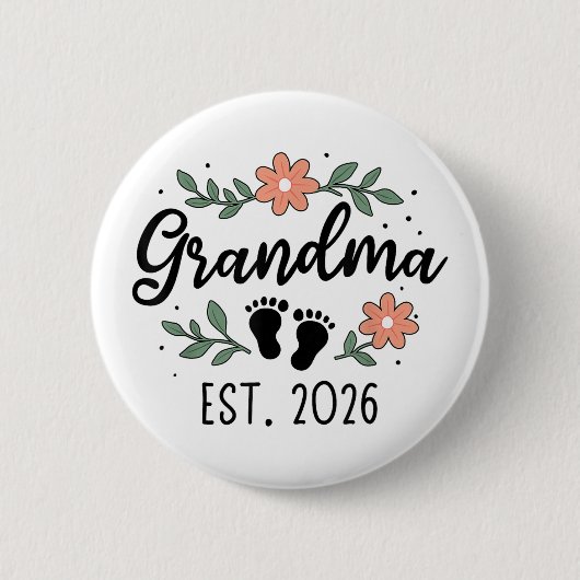 Grandma Est 2026 - Pregnancy Announcement  缶バッジ (正面)