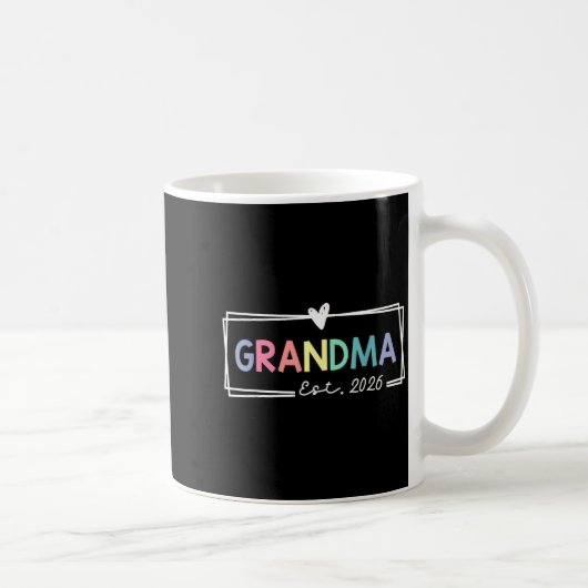 Grandma Est 2026 Promoted To Grandma 2026 For Gran コーヒーマグカップ (右)