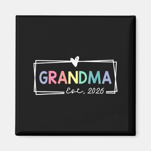 Grandma Est 2026 Promoted To Grandma 2026 For Gran マグネット (正面)