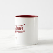 Grandma Est. Calligraphy Script Soon-To-Be Grandma ツートーンマグカップ (中央)