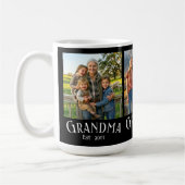 Grandma Est. Established Year Custom Name 3 Photo  コーヒーマグカップ (左)