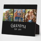 Grandma Est. Established Year Custom Name 3 Photo フォトプラーク (側面)