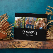 Grandma Est. Established Year Custom Name 3 Photo フォトプラーク (側面)