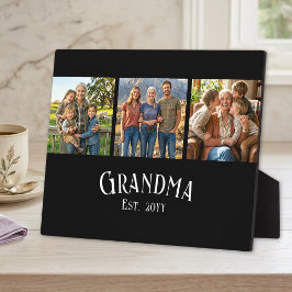 Grandma Est. Established Year Custom Name 3 Photo フォトプラーク