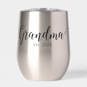 Grandma Est Modern Black Script Custom Date (正面)
