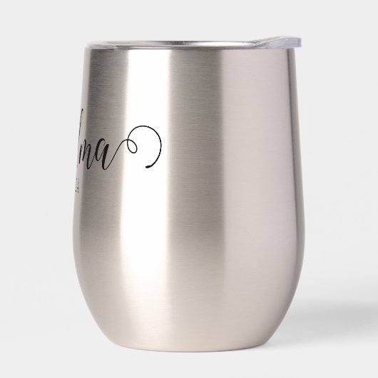 Grandma Est Modern Black Script Custom Date (左面)