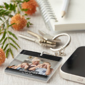 Grandma Est. White script photo キーホルダー (正面右)