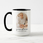 Grandma Established 20XX Modern Simple Photo マグカップ (左)
