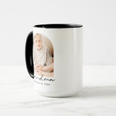 Grandma Established 20XX Modern Simple Photo マグカップ (正面左)