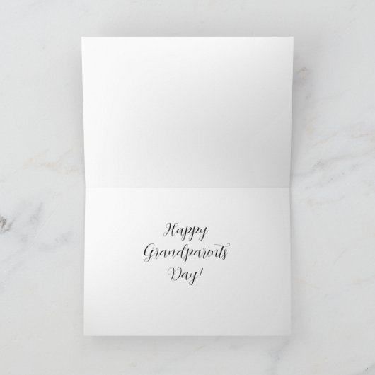 Grandma Established Black 3 Photo White Script カード (内部)