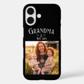 Grandma Established Custom Name Year Photo Black Case-Mate iPhoneケース (裏面)
