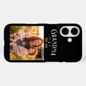 Grandma Established Custom Name Year Photo Black Case-Mate iPhoneケース (裏面 (横))
