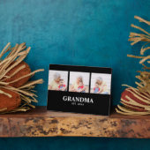 Grandma Established Elegant Bold Black 3 Photo フォトプラーク (側面)