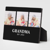 Grandma Established Elegant Bold Black 3 Photo フォトプラーク (側面)